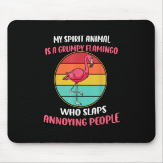 Mousepad Meu Animal Espírito É Grumpy Flamingo