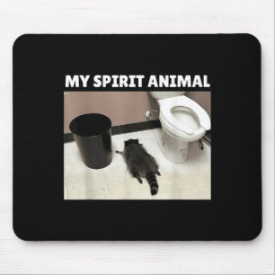 Mousepad Meu Animal Srit Guaxinim Panda Lixo Bêbado No Ba