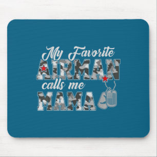 Mousepad Meu aviador favorito me chama de mamãe camuflagem