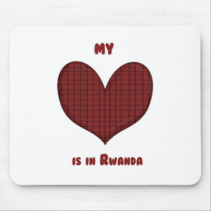 Mousepad Meu coração está em Rwanda