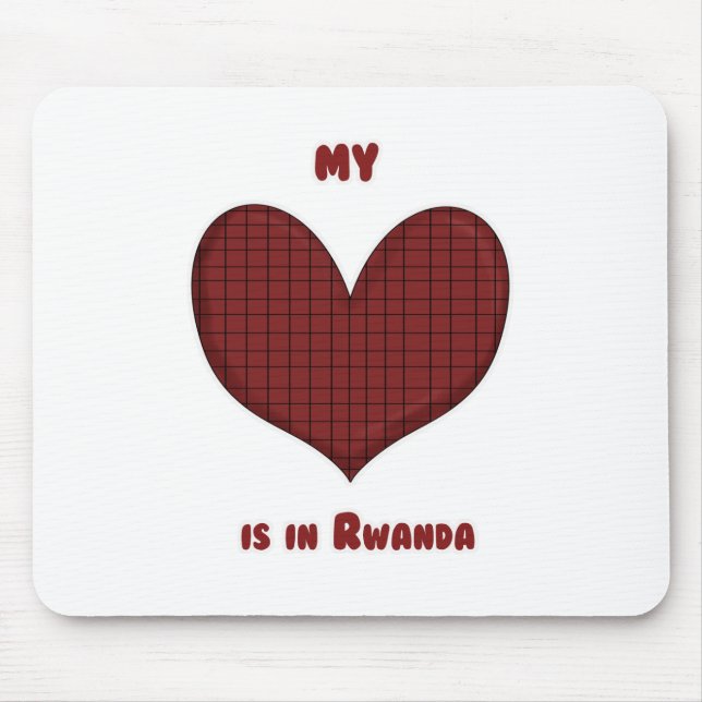Mousepad Meu coração está em Rwanda (Frente)