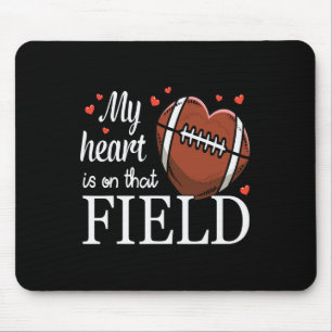 Mousepad Meu Coração Está No Campo Design De Futebol