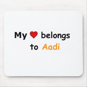 Mousepad Meu coração pertence a Aadi