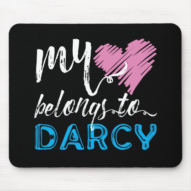 Mousepad Meu [coração] pertence a Darcy - Jane Austen (Frente)