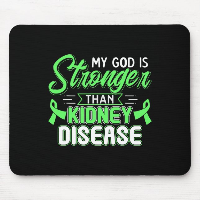 Mousepad Meu Deus É Mais Forte Que A Consciência Da Doença  (Frente)