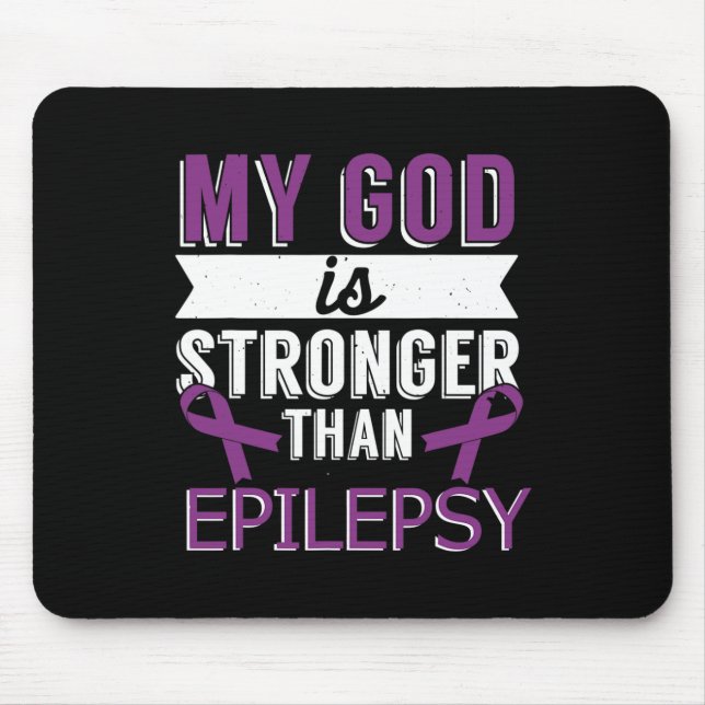Mousepad Meu Deus É Mais Forte Que O Mês De Consciência Da  (Frente)