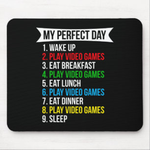 Mousepad Meu Dia Perfeito Vídeos de Jogos Divertidos Legal 