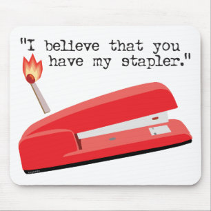 Mousepad Meu grampeador vermelho