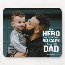 Meu Herói Não Usa Cape Foto Personalizada Presente