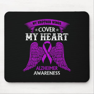 Mousepad Meu Irmão Wings Cobrir Meu Alzheimer Cardíaco