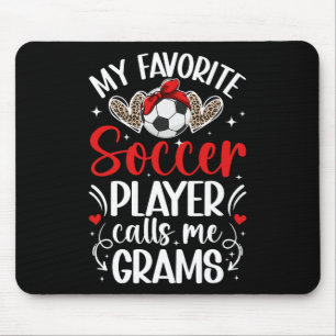 Mousepad Meu jogador de futebol favorito Gramas de futebol
