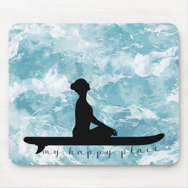 Mousepad Meu Lugar Feliz Yoga (Frente)