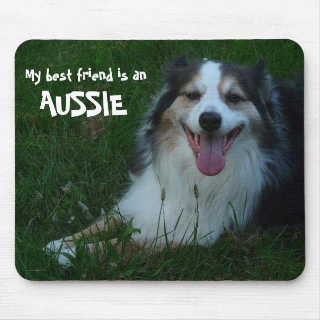 Mousepad Meu melhor amigo é um Aussie! (Frente)
