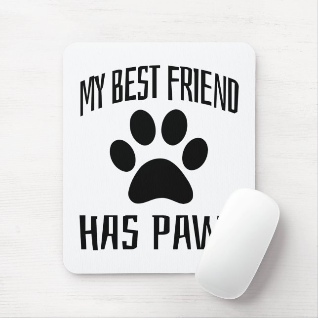 Mousepad Meu Melhor Amigo Tem Patas - Pássaros De Cachorro (Com mouse)