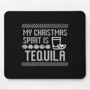 Mousepad Meu Natal É Espírito Tequila Engraçado Homens De X