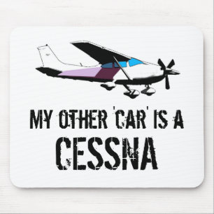 Mousepad Meu outro carro é um Cessna