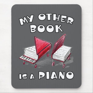 Mousepad Meu Outro Livro É Um Piano, Para Músico De Teclado