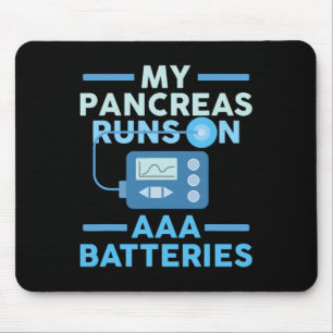 Mousepad Meu Pancreino Funciona Em Baterias AAA Tipo 1 Diab