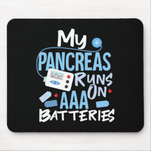Mousepad Meu Pancreino Funciona Em Baterias AAA Tipo 1 Diab