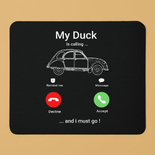 Mousepad Meu Pato Está Ligando Engraçado 2CV Oldtimer Sma
