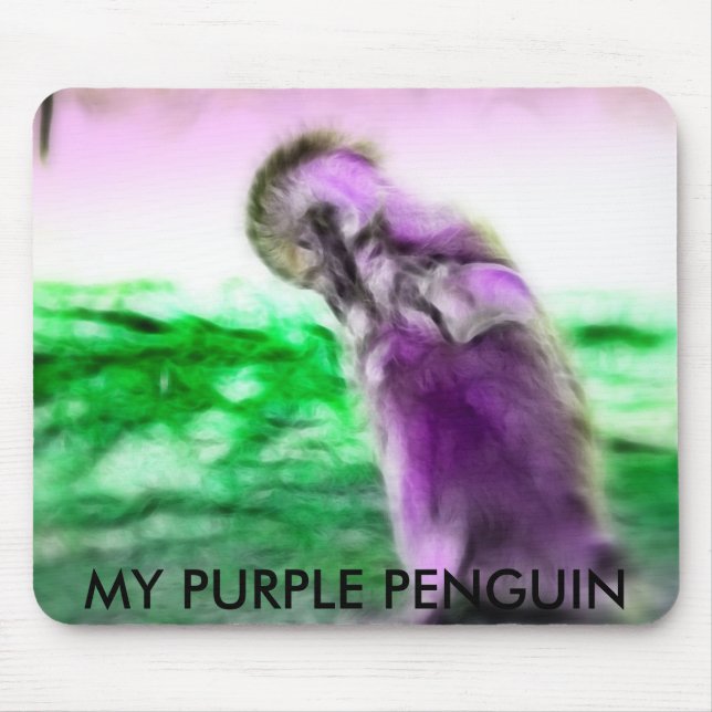 MOUSEPAD MEU PINGUIM ROXO (Frente)