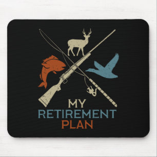 Mousepad Meu Plano de Aposentadoria Caça Pesca Caçador Avô