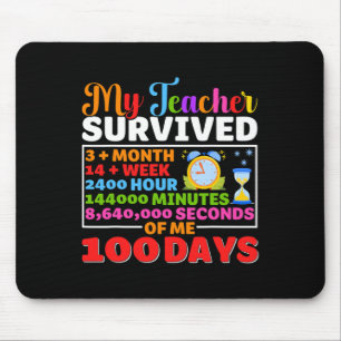 Mousepad Meu professor sobrevive 100 dias de minha diversão
