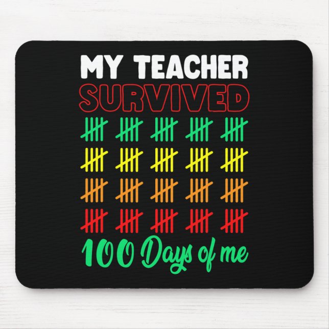 Mousepad Meu Professor Sobreviveu A 100 Dias De Minhas Cria (Frente)
