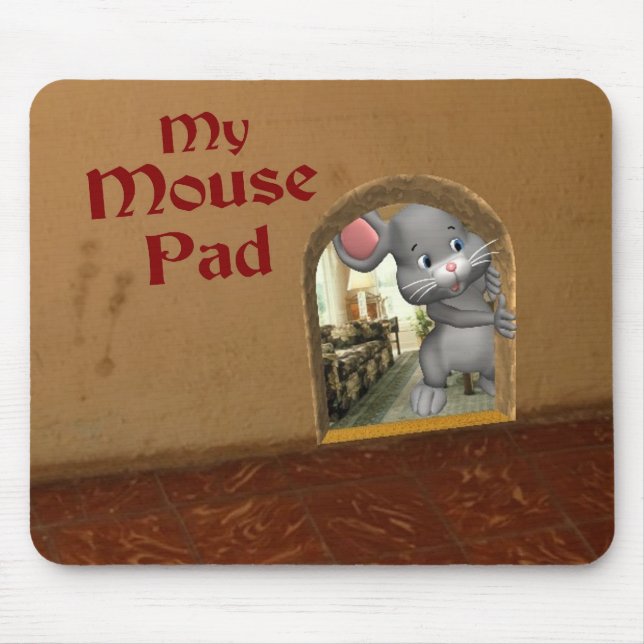 Mousepad Meu Rato Pad Pun Brincando Engraçado Brincando com (Frente)