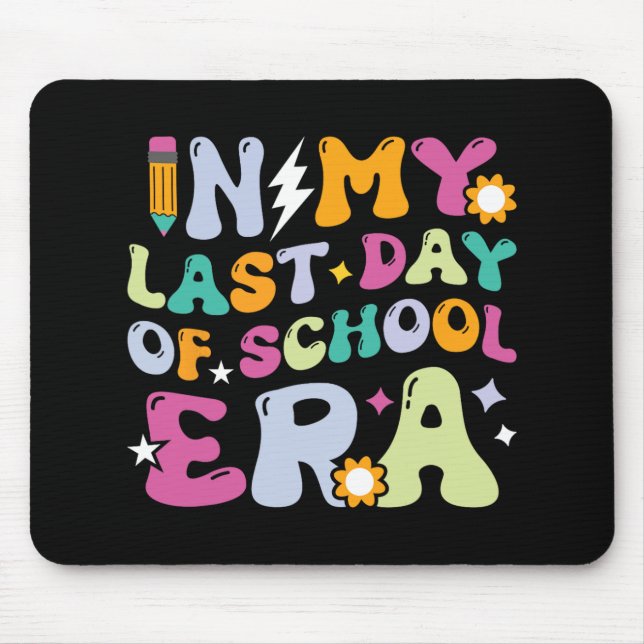 Mousepad Meu Último Dia De Escola Crianças Em Groovy Profes (Frente)