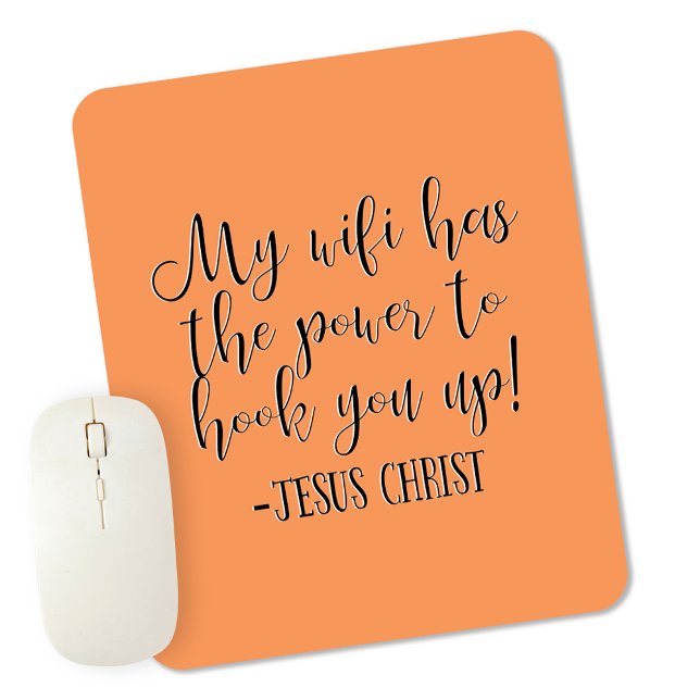 Mousepad Meu WiFi tem o poder do Cristo Jesus (Criador carregado)