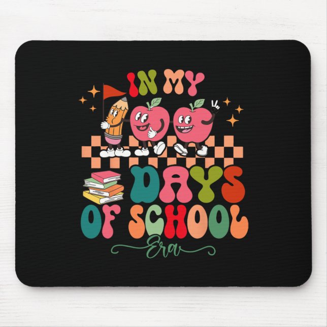 Mousepad Meus 100 Dias De Professora Da Era Da Escola 100º  (Frente)