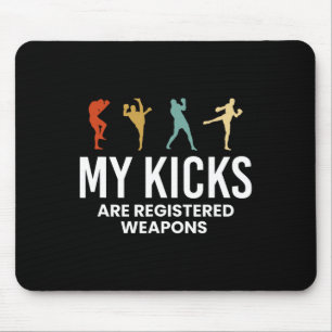 Mousepad Meus Chutes São Armas Registradas Kickboxing Kickb
