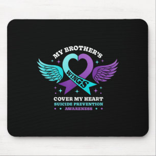 Mousepad Meus Irmãos Asas Cobrir Minha Prevenção ao Suicídi
