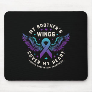 Mousepad Meus Irmãos Asas Cobrir Minha Prevenção ao Suicídi