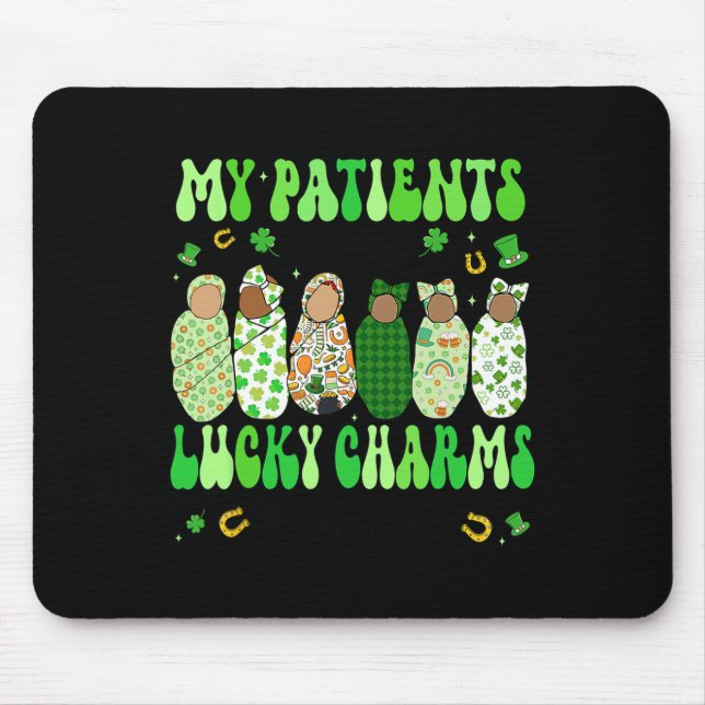 Mousepad Meus Pacientes São Meus Amuletos da Sorte (Frente)