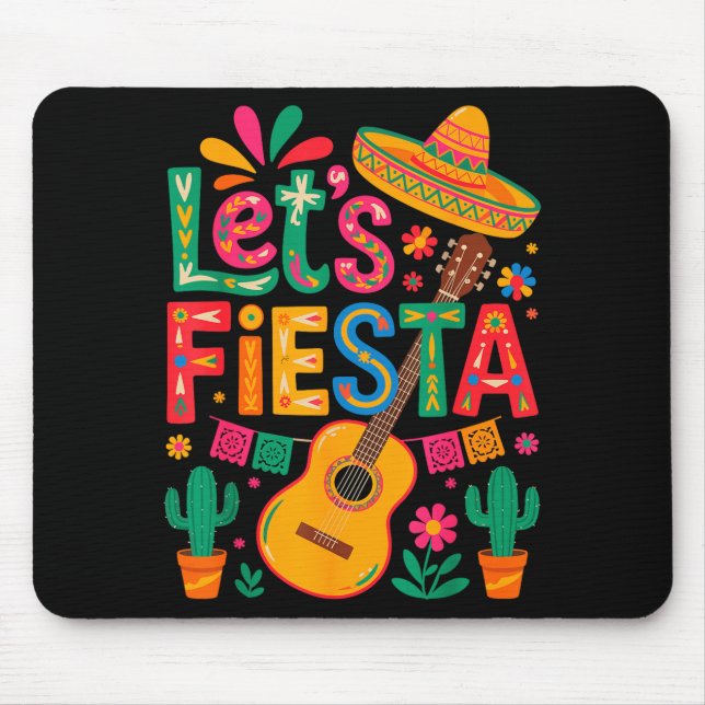 Mousepad Mexicano engraçado vamos festejar cinco de maio  (Frente)