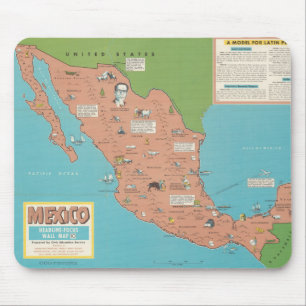 Mousepad México - Mapa do Muro em Foco
