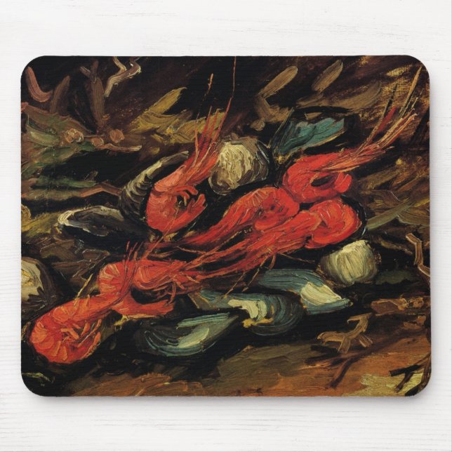 Mousepad Mexilhões e Camarão de Vincent van Gogh (Frente)