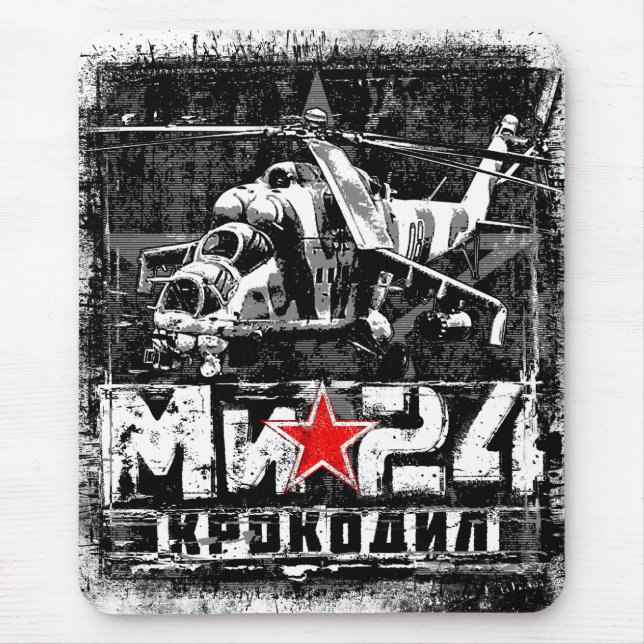 Mousepad Mi-24 helicóptero soviético (Frente)
