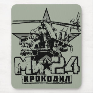 Mousepad Mi-24 helicóptero soviético