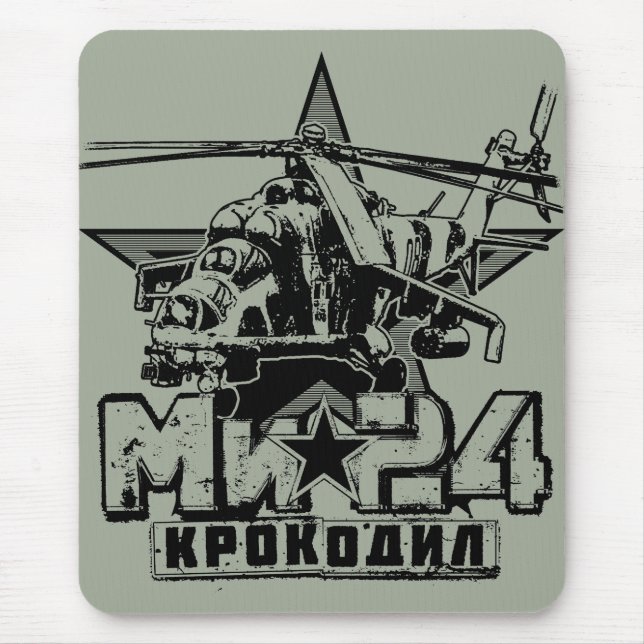 Mousepad Mi-24 helicóptero soviético (Frente)