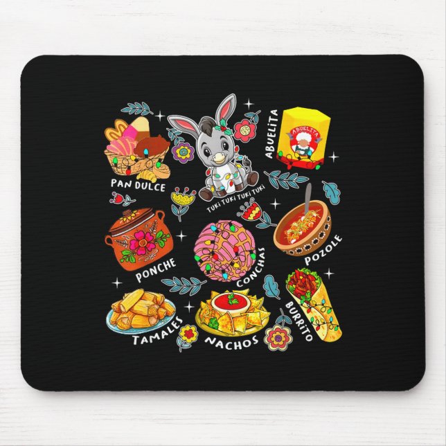 Mousepad Mi Burrito Sabanero Mexican Tuki Tuki Latino Xmas  (Frente)