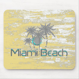 Mousepad Miami-Beach, Flórida, Palmas, Grunge Legal