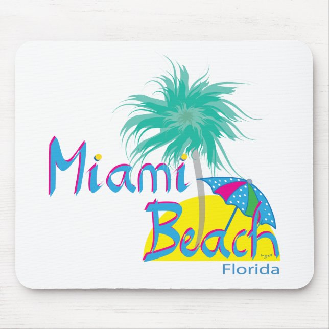 Mousepad Miami Beach Palm e Sun (Frente)