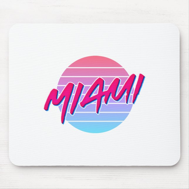Mousepad Miami Sunset Neon Colors Style (Frente)