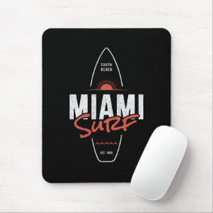 Mousepad Miami Surf – Design de Surfboard Vintage Sunset Be