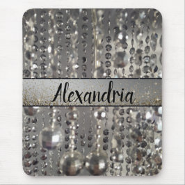 Mousepad Miçangas de Stringings Silver da Glittery Personal