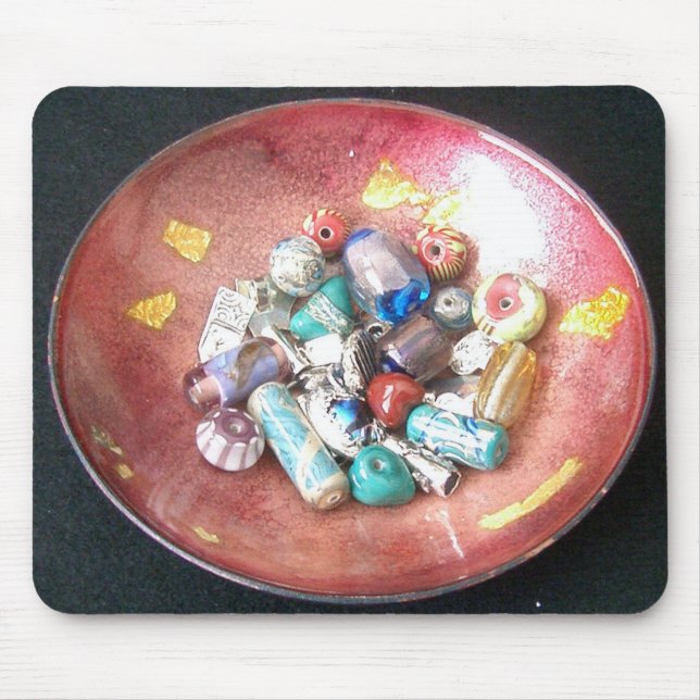 Mousepad Miçangas de vidro feitas à mão (Frente)