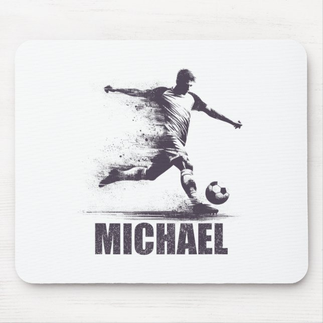 Mousepad Michael Futebol Meninos Nome Personalizado Michae (Frente)